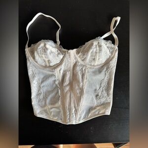 Cream lace corset top